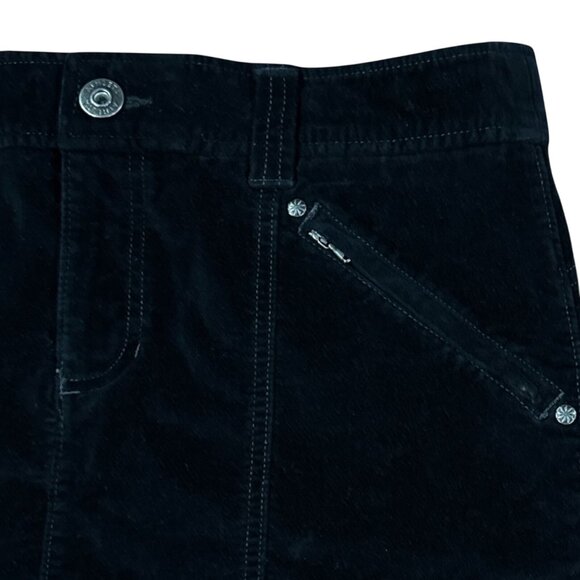 Athleta Skirt Womens Size 12 Black Corduroy Mini Pockets Minimal Academic Casual - Picture 5 of 12